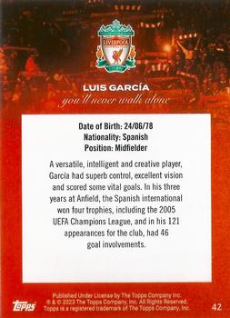 2023-24 Topps Liverpool Team Set #42 Luis Garcia Back