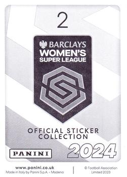 2024 Panini Barclays Women's Super League Official Sticker Collection #2 Kim Little Back