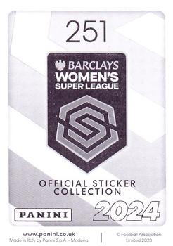 2024 Panini Barclays Women's Super League Official Sticker Collection #251 Kirsty Smith Back