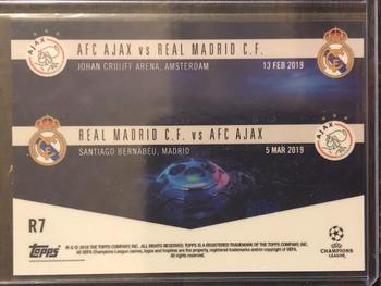 2018-19 Topps Now UEFA Champions League - Round of 16 #R7 AFC Ajax vs Real Madrid C.F. Back