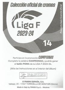 2023-24 Panini Finetwork Liga F #14 Marta Unzue Back