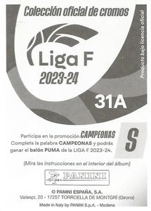 2023-24 Panini Finetwork Liga F #31A Boe Risa Back