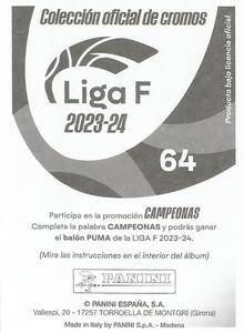 2023-24 Panini Finetwork Liga F #64 Paula Vizoso Back
