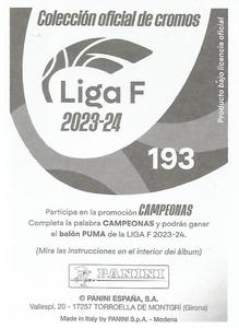 2023-24 Panini Finetwork Liga F #193 Flor Bonsegundo Back