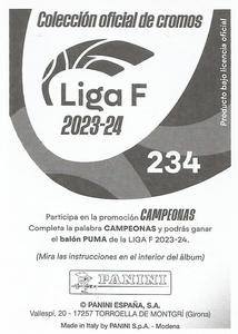 2023-24 Panini Finetwork Liga F #234 Andreia Jacinto Back