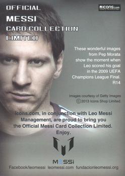 2013 Icons Official Messi Card Collection (Japan) #R14 Lionel Messi Back