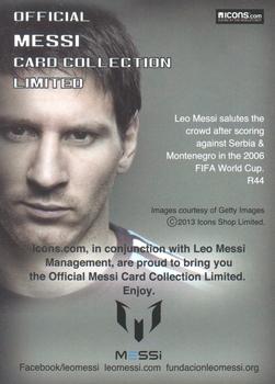 2013 Icons Official Messi Card Collection (Japan) #R44 Lionel Messi Back