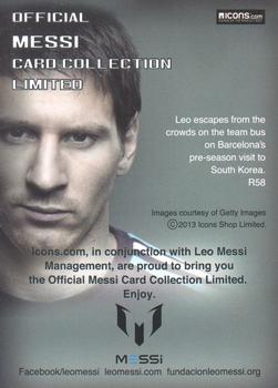 2013 Icons Official Messi Card Collection (Japan) #R58 Lionel Messi Back