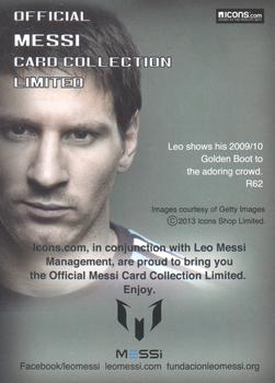 2013 Icons Official Messi Card Collection (Japan) #R62 Lionel Messi Back