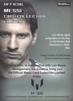 2013 Icons Official Messi Card Collection (Japan) #R65 Lionel Messi Back