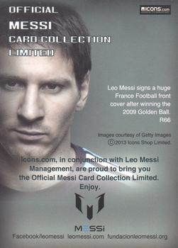 2013 Icons Official Messi Card Collection (Japan) #R66 Lionel Messi Back