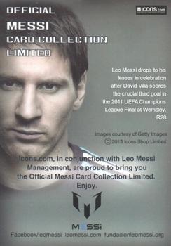 2013 Icons Official Messi Card Collection (Japan) - Gold #R28 Lionel Messi Back