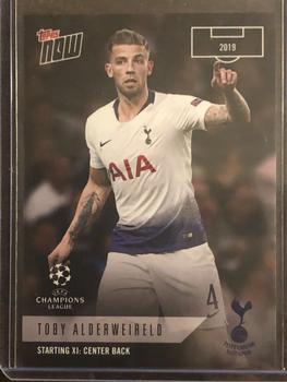 2018-19 Topps Now UEFA Champions League - Starting XI #XI-9 Toby Alderweireld Front