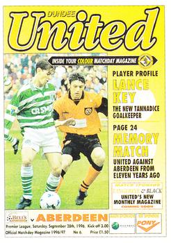 1997 Panini Scottish Premier League #62 Dundee United Programme Front