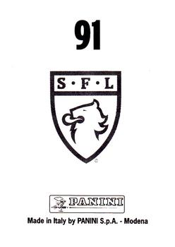 1997 Panini Scottish Premier League #91 Dunfermline Athletic Programme Back