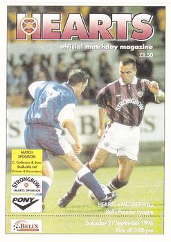 1997 Panini Scottish Premier League #119 Heart of Midlothian Programme Front