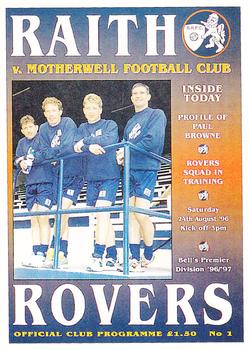 1997 Panini Scottish Premier League #246 Raith Rovers FC Programme Front