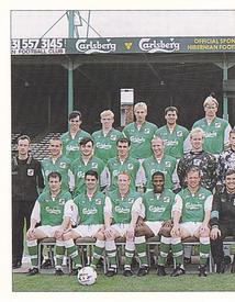 1998 Panini Scottish Premier League #210 Hibernian Team Group Front