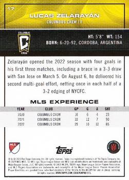 2023 Topps MLS - Icy Black Foil Numbered #17 Lucas Zelarayán Back