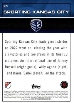 2023 Topps MLS - Icy Black Foil Numbered #34 Sporting Kansas City Back