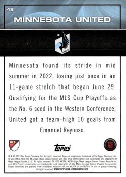 2023 Topps MLS - Icy Black Foil Numbered #48 Minnesota United Back