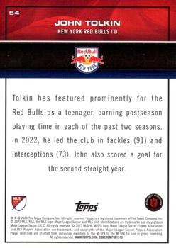 2023 Topps MLS - Icy Black Foil Numbered #54 John Tolkin Back