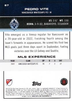2023 Topps MLS - Icy Black Foil Numbered #67 Pedro Vite Back