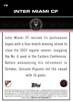 2023 Topps MLS - Icy Black Foil Numbered #78 Inter Miami CF Back