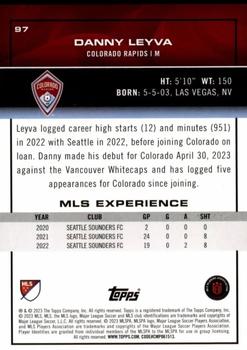 2023 Topps MLS - Icy Black Foil Numbered #97 Danny Leyva Back