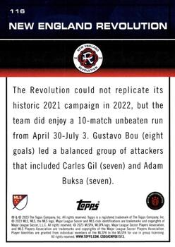 2023 Topps MLS - Icy Black Foil Numbered #116 New England Revolution Back