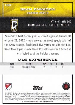 2023 Topps MLS - Icy Black Foil Numbered #138 Sean Zawadzki Back