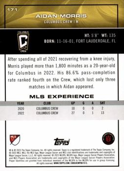 2023 Topps MLS - Icy Black Foil Numbered #171 Aidan Morris Back