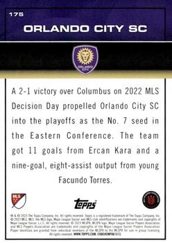 2023 Topps MLS - Icy Black Foil Numbered #175 Orlando City SC Back