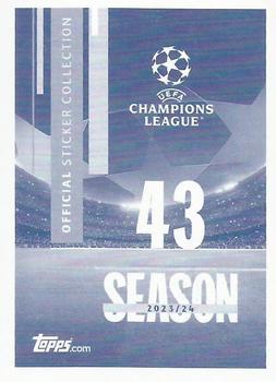 2023-24 Topps UEFA Champions League Sticker Collection #43 Christian Pulisic Back