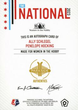 2023 Parkside Women in the Hobby (NSCC Exclusive) - Dual Autograph #NNO Ally Schlegel / Penelope Hocking Back