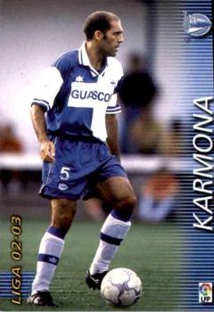 2002-03 Panini Liga Megafichas #4 Karmona Front