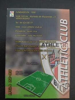 2002-03 Panini Liga Megafichas #19 Athletic Club Front