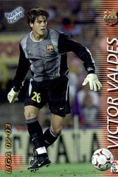 2002-03 Panini Liga Megafichas #56bis Victor Valdes Front