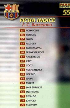 2002-03 Panini Liga Megafichas #55 F.C. Barcelona Back