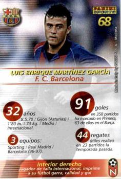 2002-03 Panini Liga Megafichas #68 Luis Enrique Back