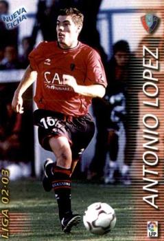 2002-03 Panini Liga Megafichas #204bis Antonio Lopez Front