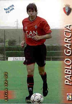 2002-03 Panini Liga Megafichas #214bis Pablo García Front