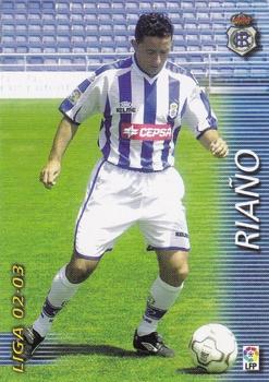 2002-03 Panini Liga Megafichas #259 Riaño Front