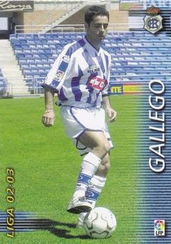 2002-03 Panini Liga Megafichas #268 Gallego Front