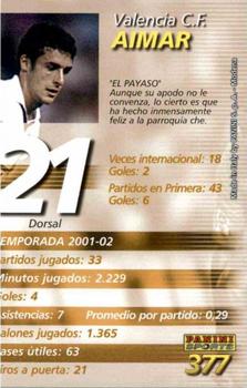 2002-03 Panini Liga Megafichas #377 Aimar Back