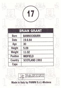 1995 Panini Scottish Premier League #17 Brian Grant Back