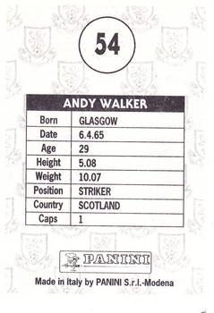 1995 Panini Scottish Premier League #54 Andy Walker Back