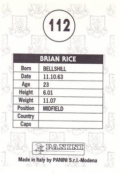 1995 Panini Scottish Premier League #112 Brian Rice Back