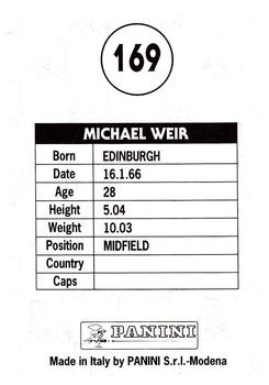 1995 Panini Scottish Premier League #169 Mickey Weir Back