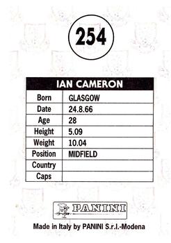1995 Panini Scottish Premier League #254 Ian Cameron Back